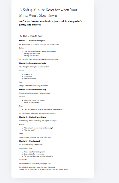 Emergency Reset Protocol for Productivity Guilt