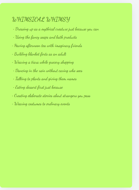 The Four Expressions of Whimsy - Your Permission Slip to a More Magical Life