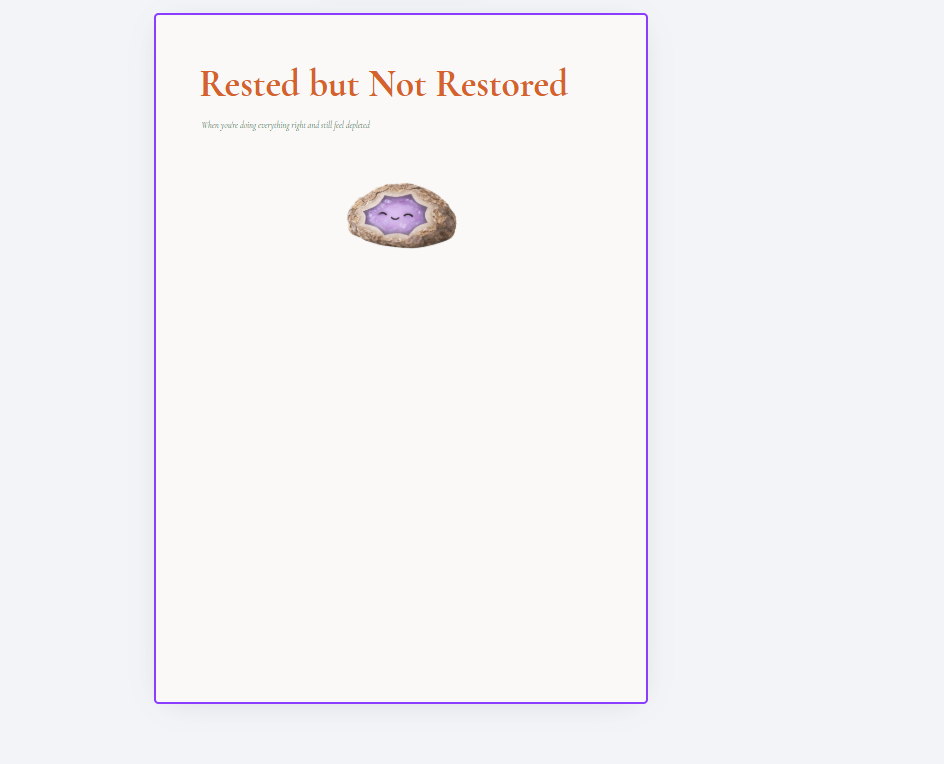 Rest not restored